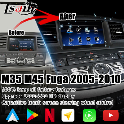 Infiniti M35 M45 Nissan Fuga HD multi finger touch screen upgrade carplay android auto video interface
