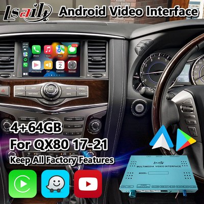 Lsailt Android Car GPS Navigation Multimedia Video Interface for Infiniti QX80 2017-2021