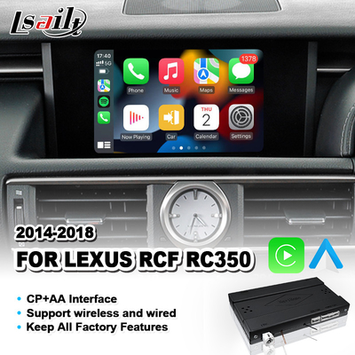 Wireless Android Auto Carplay Interface for Lexus RC 350 300h 200t 300 AWD F Sport 2014-2018