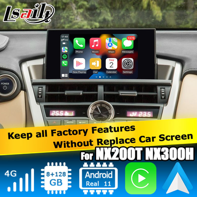 Lexus NX300h NX200 NX200t Android 11 video interface with wireless carplay android auto