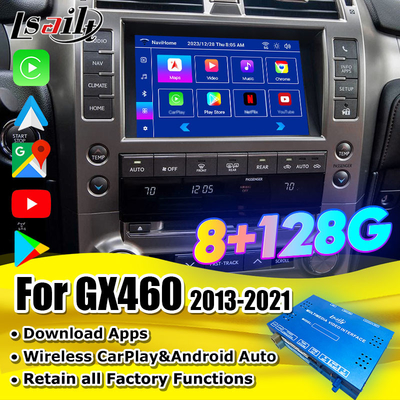 8+128GB Android 11 Lexus Video Interface for GX460 2014-2021 Included Wireless CarPlay, Android Auto