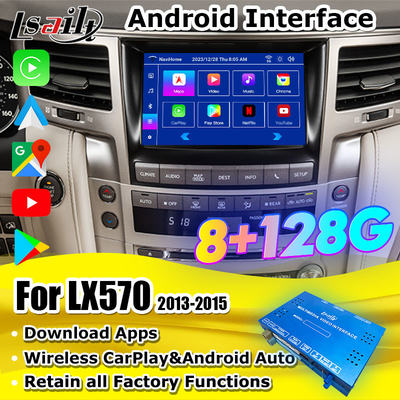 Lsailt CarPlay Android Interface Box for Lexus LX LX570 LX460d 2013-2021 8+128G Included NetFlix, YouTube