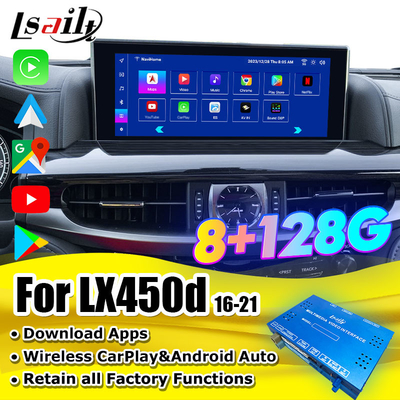 Lsailt Android CarPlay Interface for Lexus LX LX570 LX460D 2013-2021 Support YouTube, NetFlix, Head Rest Screen