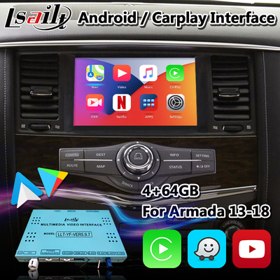 Android Car Video Interface Box for Nissan Armada With Wireless Android Auto Carplay