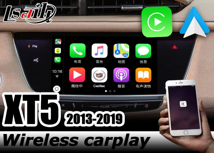 wireless carplay cue system cadillac xt5 android auto youtube play video interface by lsailt navihome