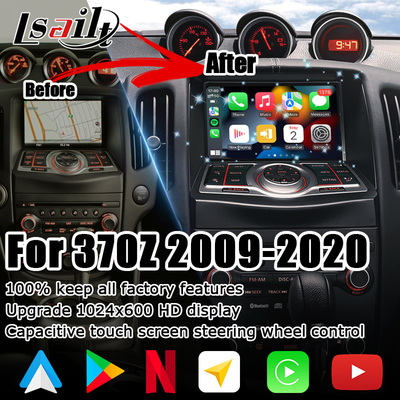 Nissan 370z nondestructive HD screen Youtube wireless carplay android auto upgrade