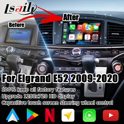 Nissan Elgrand E52 HD muti finger touch HD screen upgrade wireless carplay android auto