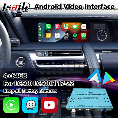 4G 64G GPS Navigation Box Android Car Video Interface For Lexus LC500 LC 500h 2017-2022