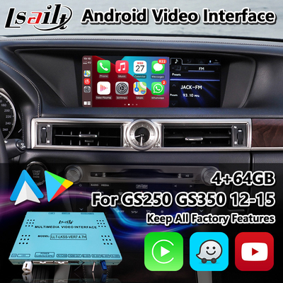 4+64GB Lsailt Android Car Video Interface for Lexus GS250 GS350 GS450h GS300h GS L10 2012-2015