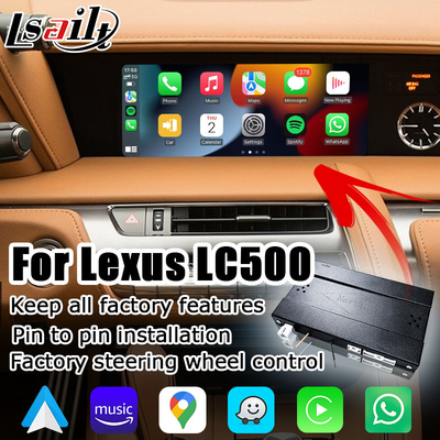 Lexus LC LC500 LC500h wireless android auto carplay media interface support screen mirroring