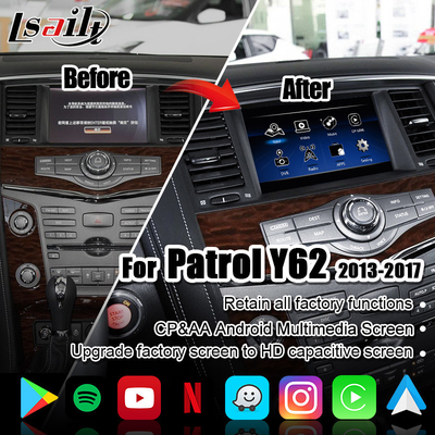 Lsailt Car Multimedia Screen for Patrol Nissan Armada with Wireless CarPlay, YouTube,Upgrade DisPlay
