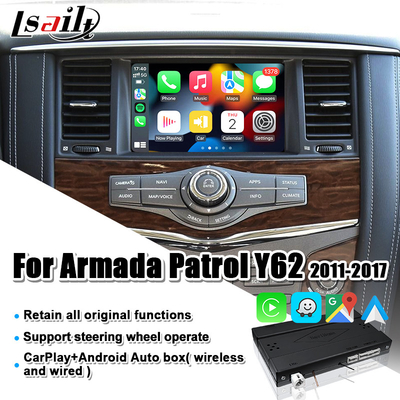 Lsailt CarPlay Interface for Nissan Armada, Quest, Pathfinder with Android Auto, upgrade original screen