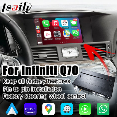 Infiniti Q70 wireless carplay android auto phone screen mirroring projection media box by Lsailt