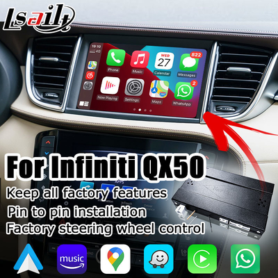 Wireless Carplay Android Auto media box for Infiniti QX50 2018 OEM upgrade