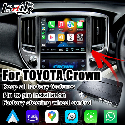 Toyota Crown S210 AWS215 GWS214 Majesta Athlete OEM style wireless carplay android auto multimedia system upgrade AUX