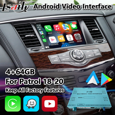 Lsailt 4+64GB NISSAN Multimedia Interface For 2018-2020 Patrol Y62 With Android Auto Carplay