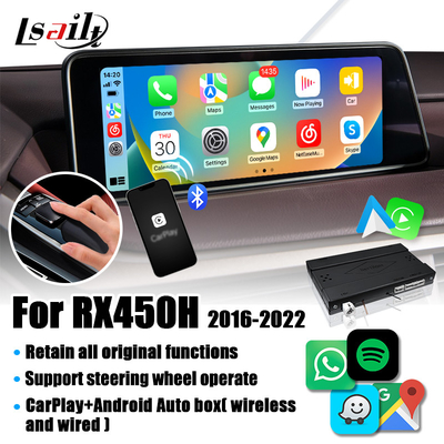 Lexus CarPlay interface for RX450H 2016-2022 RX350 Support Wireless Android Auto, Cameras