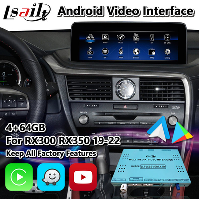 Lsailt Android Carplay Video Interface for Lexus RX 300 350 350L 450h 450hL F Sport 2019-2022