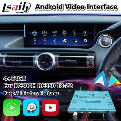 Lsailt Android Carplay Video Interface for Lexus RC 300h 350 300 F Sport 2018-2023