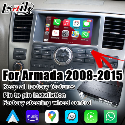 Nissan Armada TA60 fit with wireless carplay android auto on factory screen