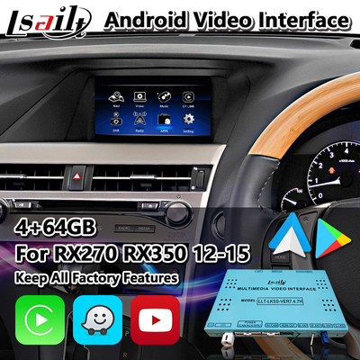 Lsailt Android Carplay Video Interface for Lexus RX270 RX350 RX450h RX Mouse Control 2012-2015