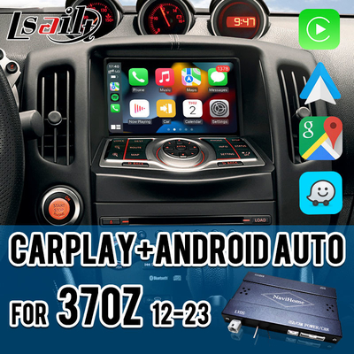 Lsailt Carplay Interface Box for Nissan 370Z 2010-2020 Android Auto Support Voice Command, Steering Control