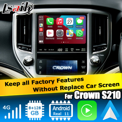 8+128GB Toyota Crown Android Carplay interface 14th gen AWS214 GWS215 S210 powered by Qualcomm
