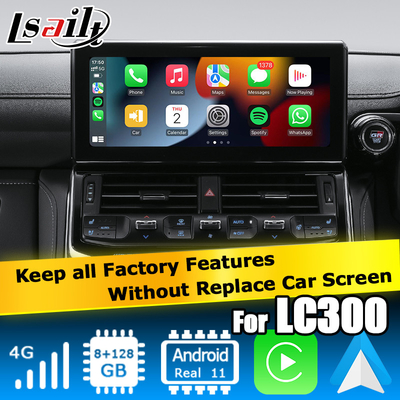 Toyota Land Cruiser LC300 upgrade factory style Android video interface carplay android auto