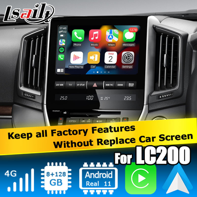 Toyota Land Cruiser LC200 Android video interface 8+128GB powered by Qualcomm with carplay android auto