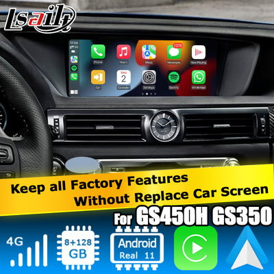 Lexus GS450h GS350 GS200t GS300h GSF android carplay video interface 8+128GB Qualcomm base