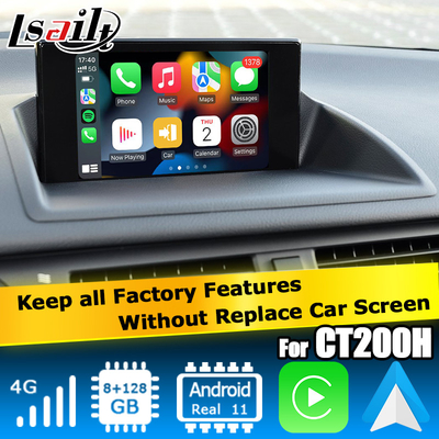 Lexus CT200h Android 11 video interface carplay android auto base on Qualcomm 8+128GB