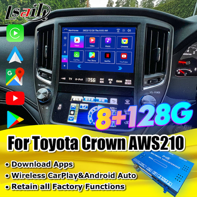 Lsailt Android CarPlay Interface for Toyota Crown AWS210 GRS210 Athlete Majesta 2013-2017, Car Navigation Box
