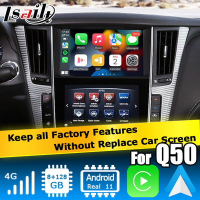 GPS carplay interface , 8+128GB Android 11 navigation box interface for Infiniti Q50 / Q60