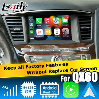 Infiniti QX60 GPS Android auto Carplay Navigation System Multimedia Interface Android 11 8+128GB