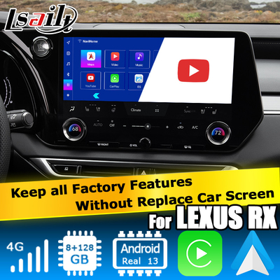 Lexus RX 2023 Android 11 video interface powered by Qualcomm RX350h RX500h RX350 RX450h+