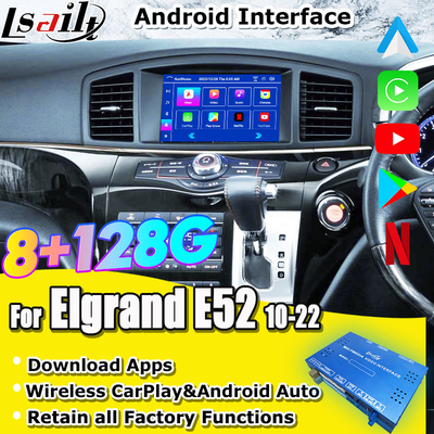 Android 13 8G Android Smart Infotainment Module for Nissan Elgrand E52 2010-Included CarPlay, YouTube, Headrest Screen