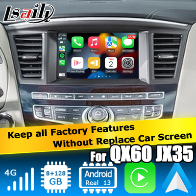 Android 13 Carplay interface Box Yandex Navi For Infiniti QX60 / JX35 Qualcomm 8+128 system