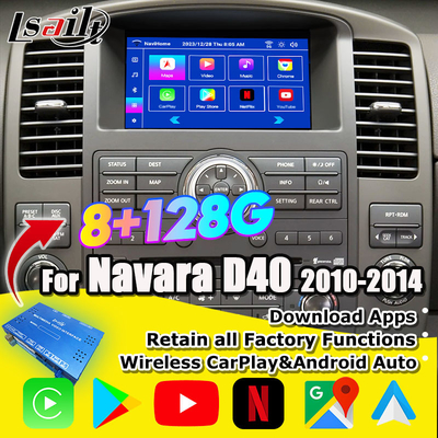 Lsailt Android 13 Smart Infortainment Interface for Nissan Navara D40 , Pathfinder R51 with Wireless CarPlay, NetFlix