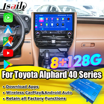 Android 13 Android Multimedia Interface for Toyota Alphard 40 Series 2023-2024 Harrier, Vellfire Support YouTube, NetFlix, Google Play, 360 Panorama Cameras