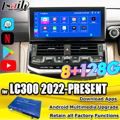 Lsailt OEM Android Upgrade Module for Land Cruiser 300 2022-Present Android Interface Integration YouTube, Waze, Play Store