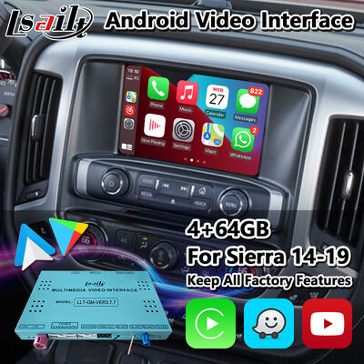 Lsailt Android Multimedia Video Interface for 2014-2019 GMC Sierra 1500 2500 3500 Intellilink System with Carplay
