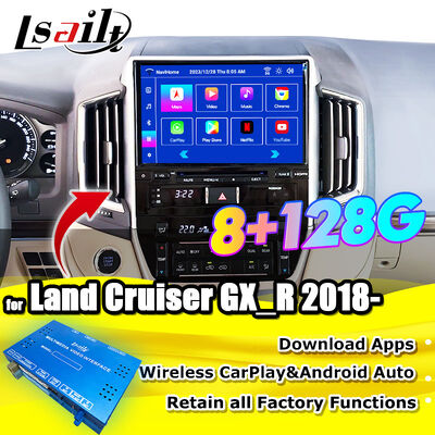 Lsailt Android CarPlay Upgrade Interface for Land Cruiser GX_R GXR 2020-2021 GPS Navigation Box, Android Auto Module