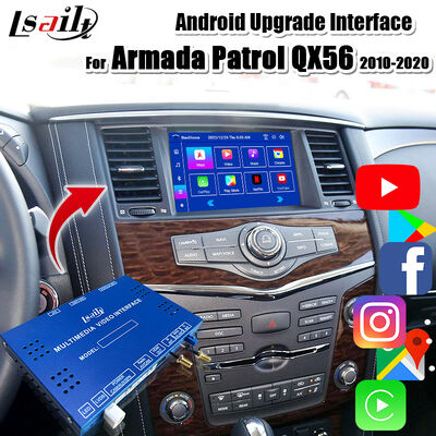 Android 13 Multimedia Module for Armada Patrol Y62 Quest OEM Screen Upgrade with Wireless CarPlay,YouTube, Google Map