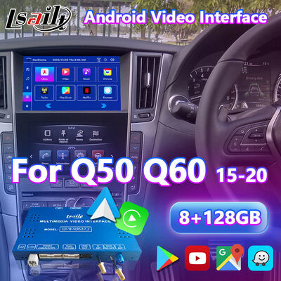 Lsailt Android Carplay Multimedia Video Interface for 2015-2020 Infiniti Q50 Q60 Q50s Q50L Q60S