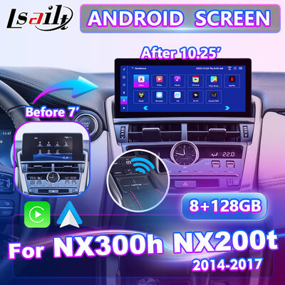 Lsailt 10.25 Inch Android Carplay Multimedia Screen for 2014-2017 Lexus NX 200t NX300h NX200T