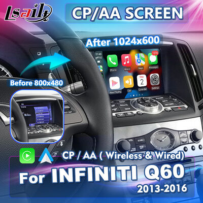 Lsailt Wireless Android Auto Multimedia Carplay Screen for 2013-2016 Infiniti Q60 Q60S Q40