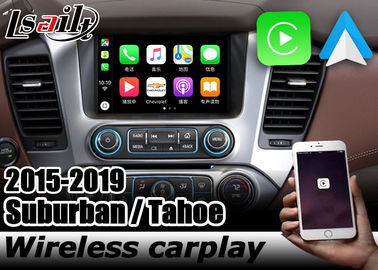 Chevrolet Tahoe Suburban wireless carplay interface box with androif auto youtube play Lsailt Navihome GMC Yukon