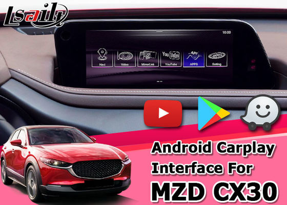 Android interface for Mazda CX30 2020 GPS navigation youtube interface