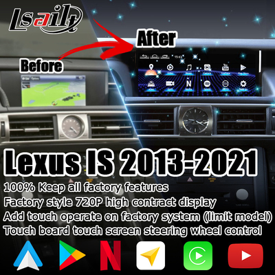 10.25 inches Android 8+128 Carplay android auto Screen upgrade HDMI For Lexus IS200t IS350 IS300