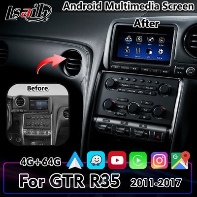 Lsailt 7 Inch Android Carplay Car Multimedia Screen For Nissan GTR R35 2011-2017